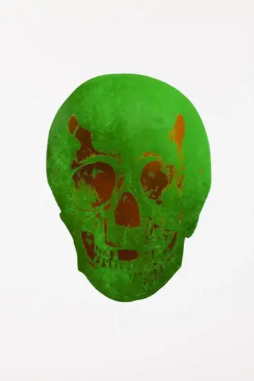 Damien Hirst Foil, The Dead (lime green, island copper), 2009