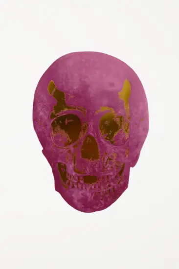 Damien Hirst Foil, The Dead (loganberry pink, oriental gold), 2014