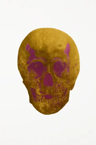 Damien Hirst Foil, The Dead (oriental gold, loganberry pink), 2014