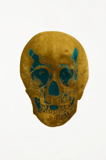 Damien Hirst Foil, The Dead (oriental gold, turquoise), 2009