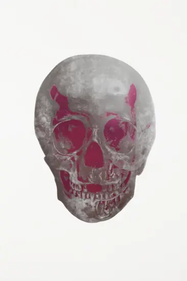 Damien Hirst Foil, The Dead (silver gloss, loganberry pink), 2009