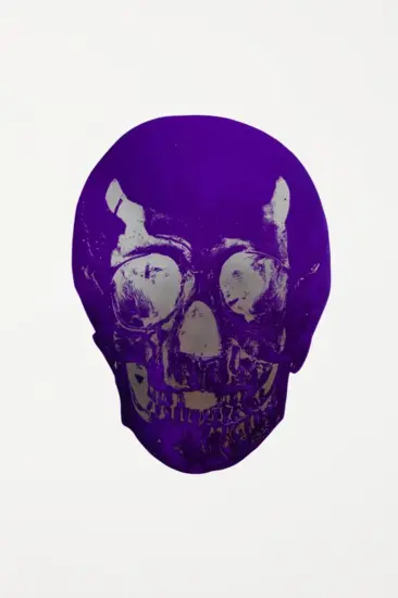 Damien Hirst Foil, The Dead (Imperial purple, silver gloss), 2014