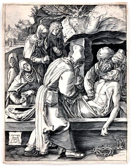 Albrecht Dürer Woodcut, The Entombment, from The Small Passion, 1509