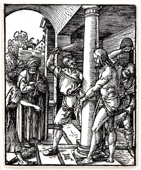 Albrecht Dürer Woodcut, The Flagellation (The Small Passion), 1612