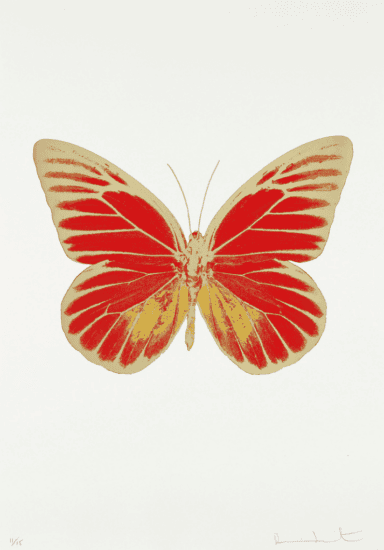 Damien Hirst Foil, The Souls I (chilli red, cool gold, oriental gold), 2010