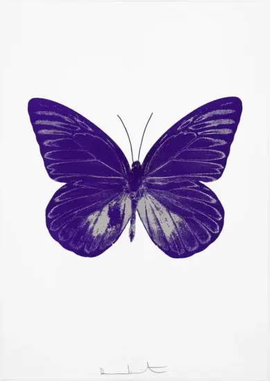 Damien Hirst Foil, The Souls I (imperial purple, silver gloss), 2010