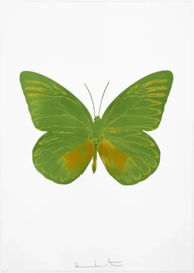 Damien Hirst Foil, The Souls I (leaf green, oriental gold), 2010