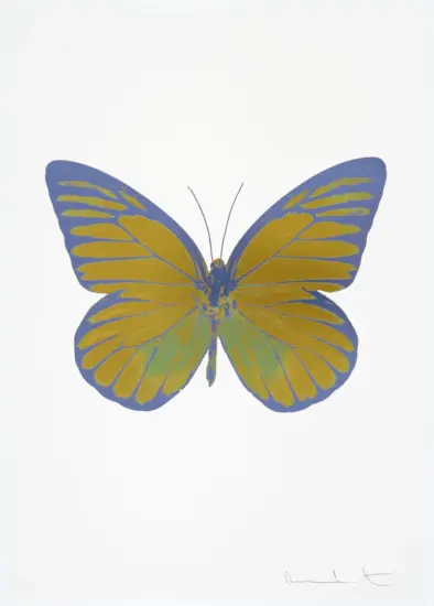 Damien Hirst Foil, The Souls I (oriental gold, leaf green, cornflower blue), 2010