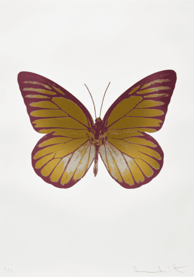 Damien Hirst Foil, The Souls I (oriental gold, silver gloss, loganberry pink), 2010