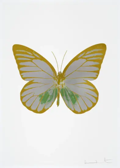 Damien Hirst Foil, The Souls I (silver gloss, leaf green, oriental gold), 2010