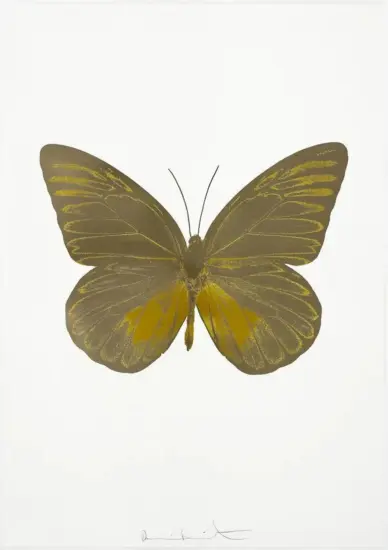 Damien Hirst Foil, The Souls I (smoke, oriental gold), 2010