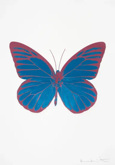 Damien Hirst Foil, The Souls I (turquoise, blind impression, loganberry pink), 2010