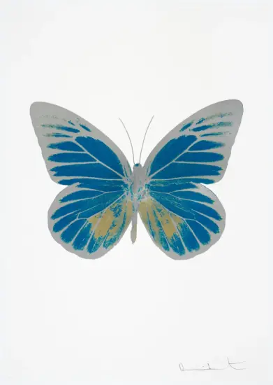 Damien Hirst Foil, The Souls I (turquoise, cool gold, silver gloss), 2010