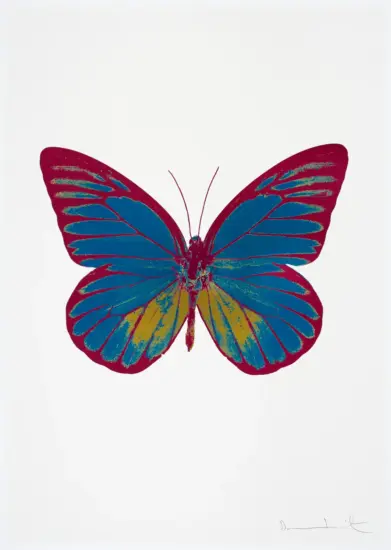 Damien Hirst Foil, The Souls I (turquoise, oriental gold, fuchsia pink), 2010