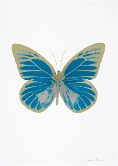 Damien Hirst Foil, The Souls I (turquoise, silver gloss, cool gold), 2010