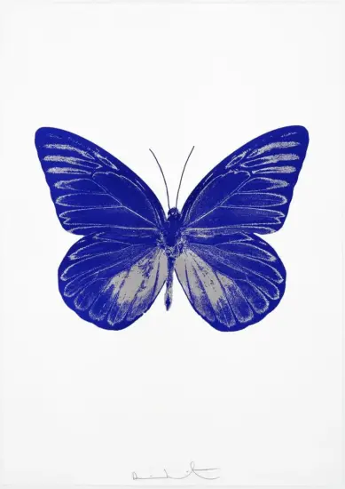 Damien Hirst Foil, The Souls I (Westminster blue, silver gloss), 2010