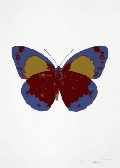 Damien Hirst Foil, The Souls II (chilli red, frost blue, oriental gold), 2010