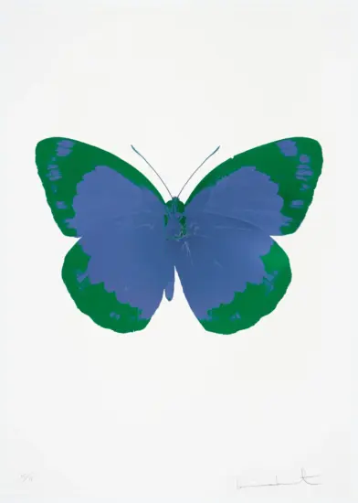 Damien Hirst Foil, The Souls II (frost blue, emerald green, blind impression), 2010