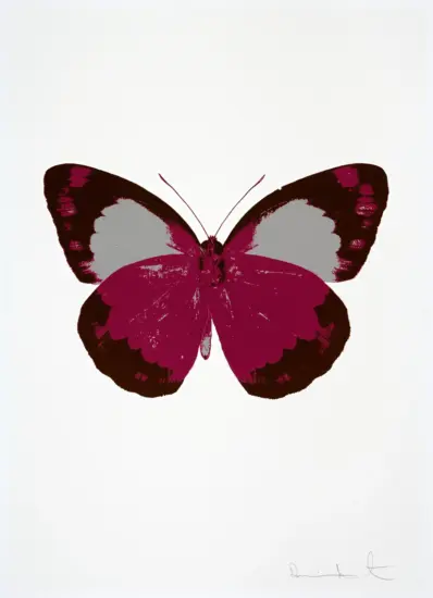 Damien Hirst Foil, The Souls II (fuchsia pink, chocolate, silver gloss), 2010