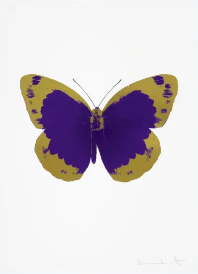 Damien Hirst Foil, The Souls II (imperial purple, oriental gold, blind impression), 2010