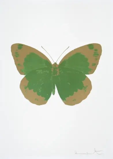 Damien Hirst Foil, The Souls II (leaf green, cool gold, blind impression), 2010