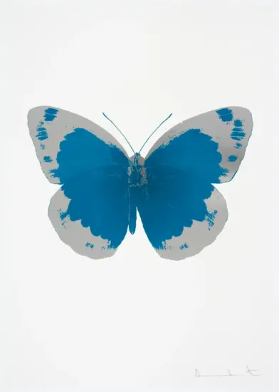 Damien Hirst Foil, The Souls II (turquoise, silver gloss, blind impression), 2010