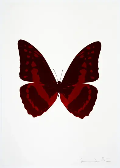 Damien Hirst Foil, The Souls III (burgundy, chilli red), 2010