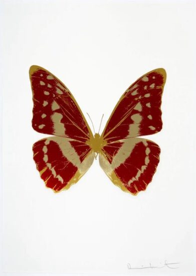 Damien Hirst Foil, The Souls III (chilli red, cool gold, oriental gold), 2010