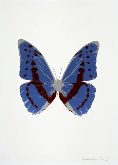 Damien Hirst Foil, The Souls III (frost blue, burgundy, silver gloss), 2010