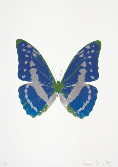 Damien Hirst Foil, The Souls III (frost blue, silver gloss, leaf green), 2010