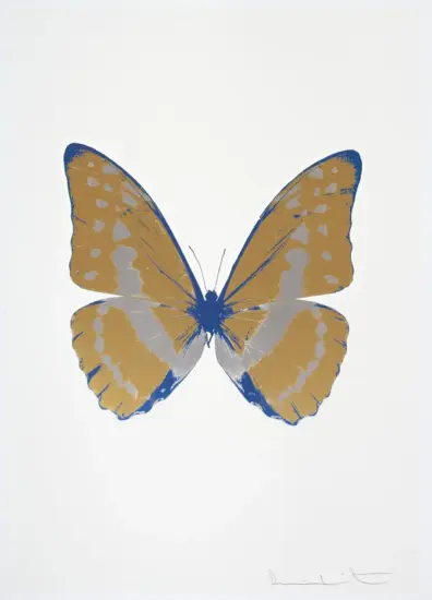 Damien Hirst Foil, The Souls III (hazy gold, silver gloss, frost blue), 2010