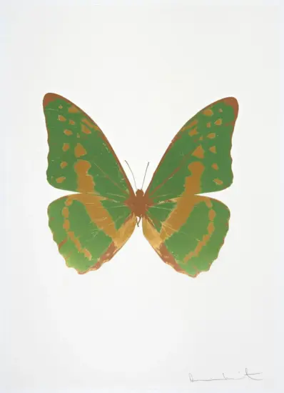 Damien Hirst Foil, The Souls III (leaf green, rustic copper), 2010