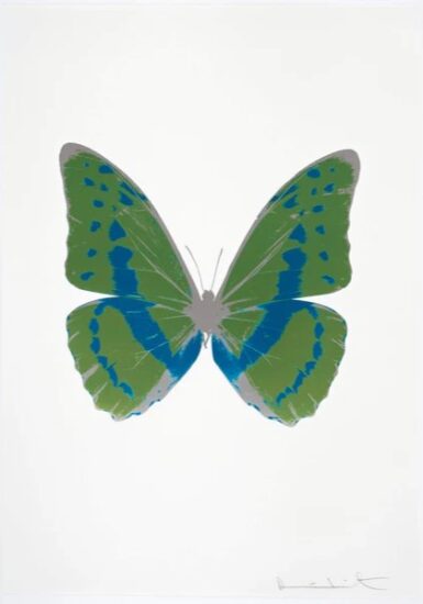 Damien Hirst Foil, The Souls III (leaf green, turquoise, silver gloss), 2010