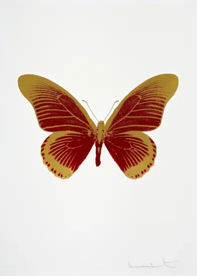 Damien Hirst Foil, The Souls IV (chilli red, oriental gold), 2010