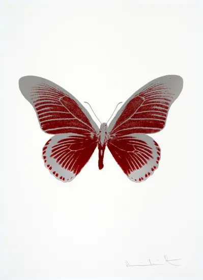 Damien Hirst Foil, The Souls IV (chilli red, silver gloss), 2010