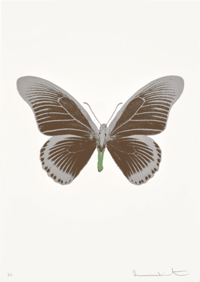 Damien Hirst Foil, The Souls IV (chocolate, silver gloss, leaf green), 2010