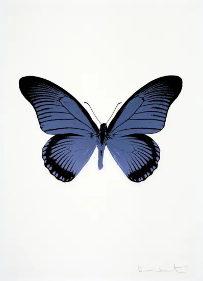 Damien Hirst Foil, The Souls IV (cornflower blue, raven black), 2010