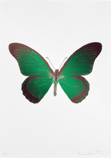 Damien Hirst Foil, The Souls IV (emerald green, burgundy, cool gold), 2010