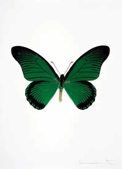 Damien Hirst Foil, The Souls IV (emerald green, raven black, cool gold), 2010