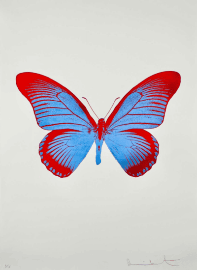 Damien Hirst Foil, The Souls IV (frost blue, chilli red), 2010