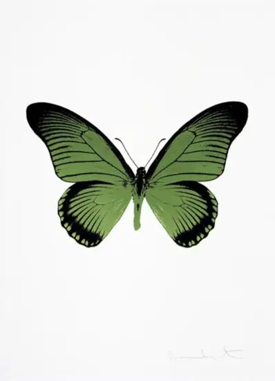 Damien Hirst Foil, The Souls IV (leaf green, raven black, silver gloss), 2010