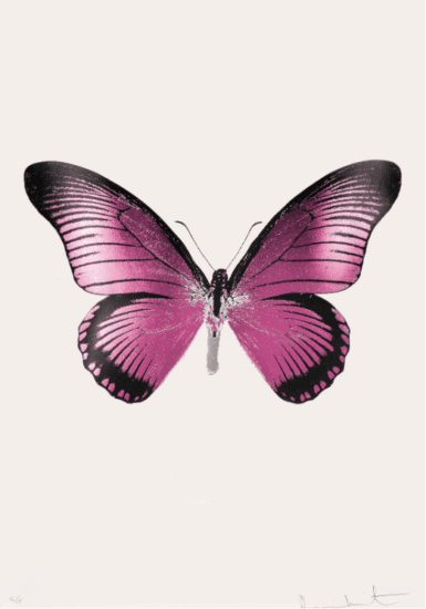 Damien Hirst Foil, The Souls IV (loganberry pink, silver gloss, raven black), 2010