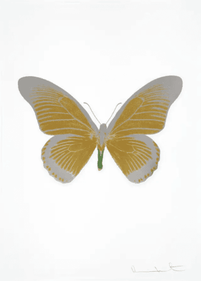 Damien Hirst Foil, The Souls IV (oriental gold, silver gloss, leaf green), 2010