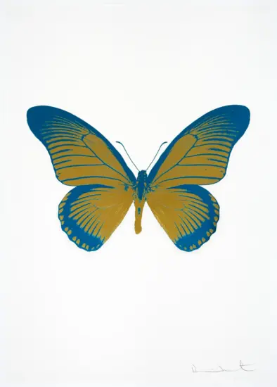 Damien Hirst Foil, The Souls IV (oriental gold, turquoise), 2010