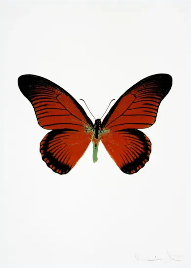 Damien Hirst Foil, The Souls IV (prairie copper, raven black, leaf green), 2010