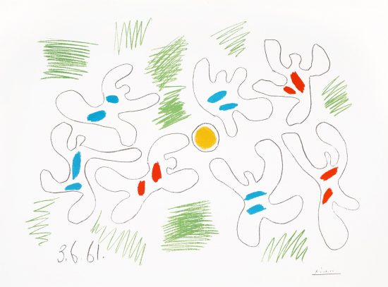 Pablo Picasso Lithograph, Football, 1961