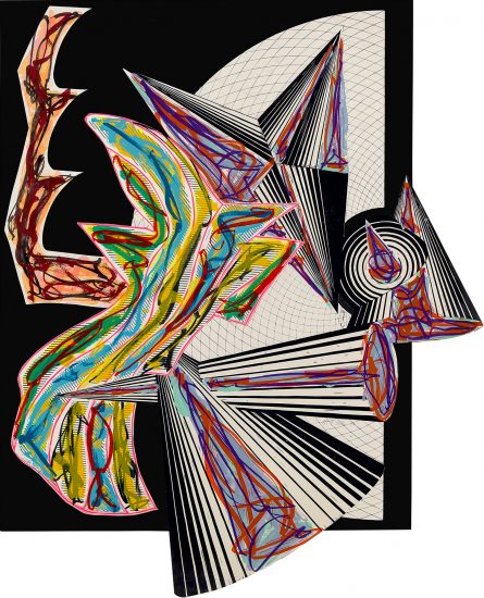 Frank Stella Collage, Then Came Death and Took the Butcher, from Illustrations after El Lissitzky’s Had Gadya, 1984