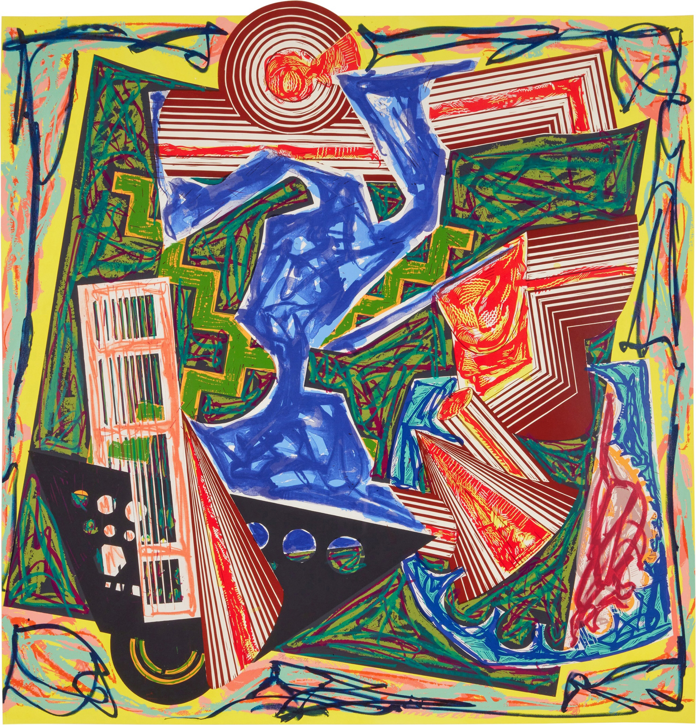 Frank Stella, The Butcher Came and Slew the Ox, from