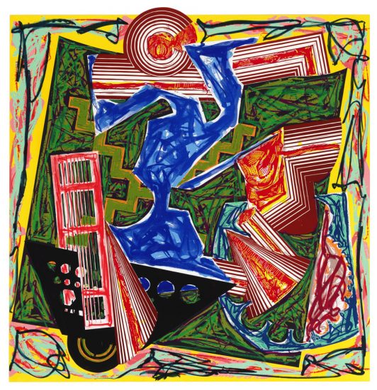 Frank Stella Lithograph, Then Water Came and Quenched the Fire, from Illustrations After El Lissitzky's Had Gadya, 1984