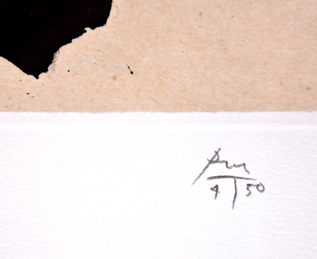 Robert Motherwell signature, Three Poems: Spanish Elegy, 1988